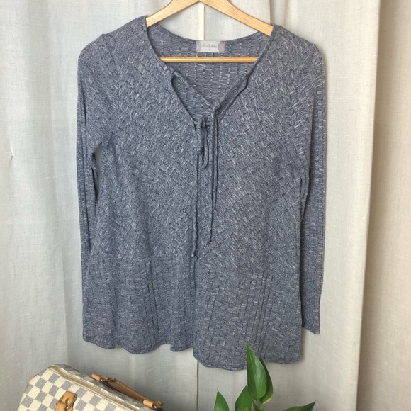 Altar'd State Tops - ⭕️Sold⭕️Altar’d State Blue Front Tie Swing Top